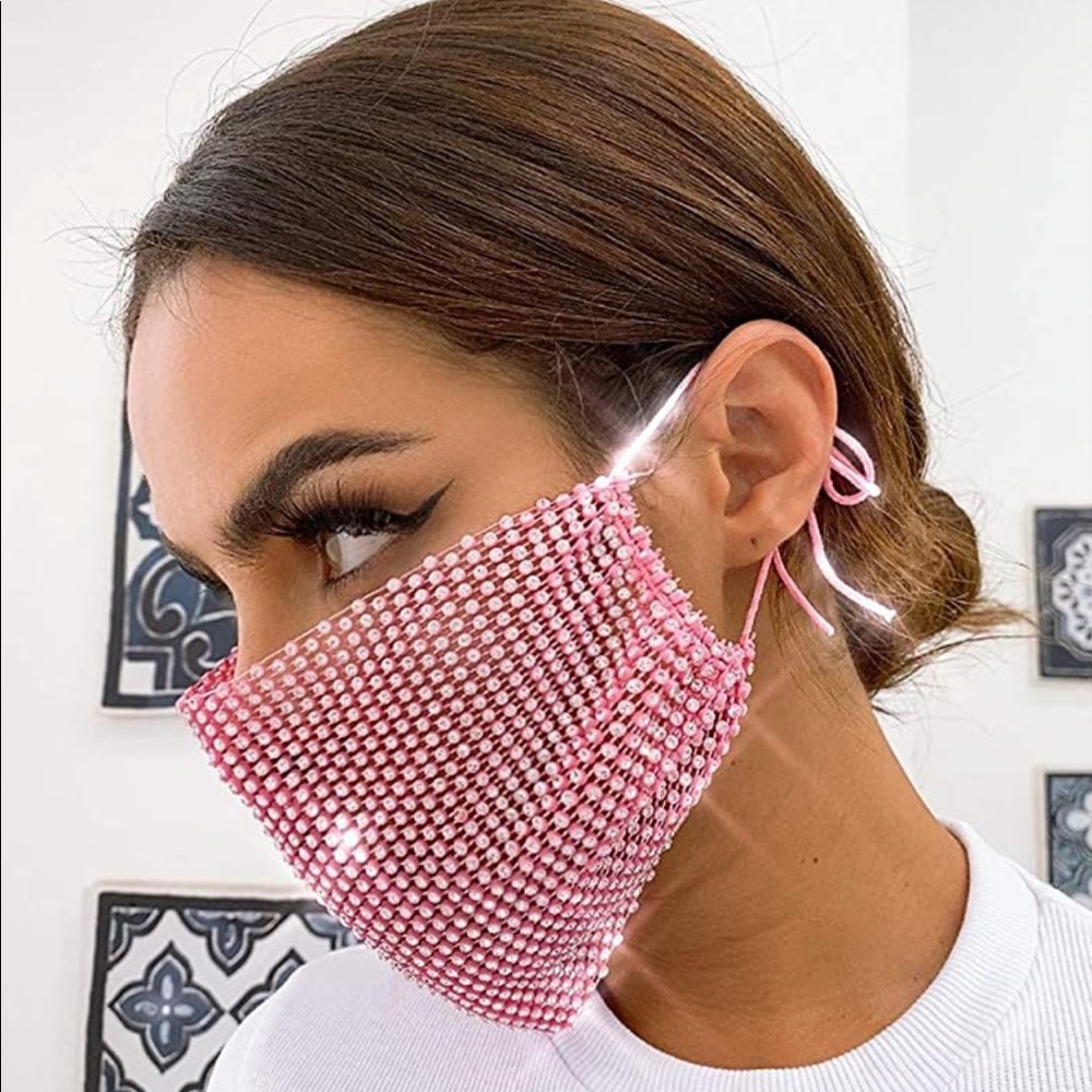 Light Pink Bling Mask - Picture 9 of 9